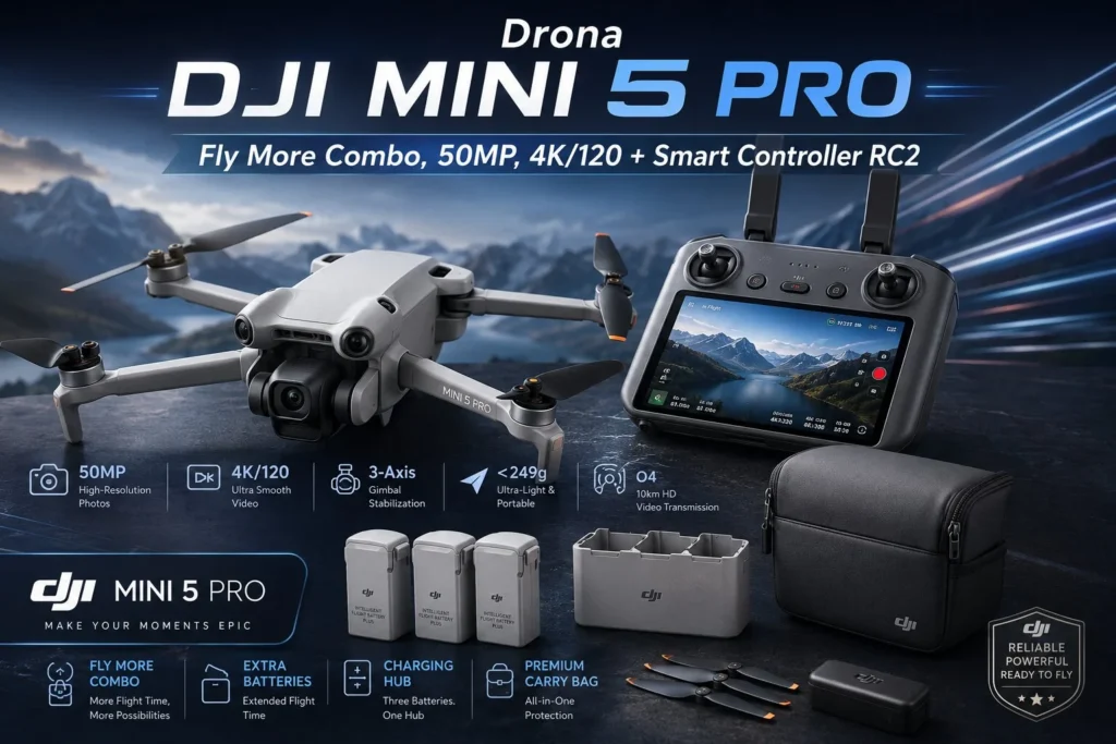 Drona DJI Mini 5 PRO Fly More Combo